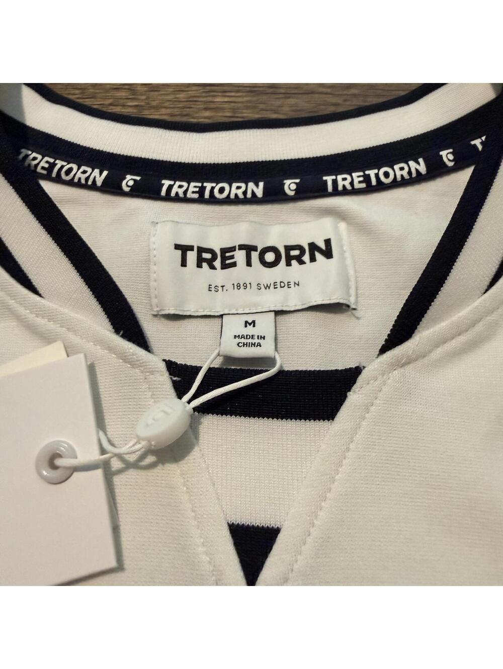 NWT Tretorn Anthropologie Logo Women's White Yellow & Blue Sweatshirt Medium - Picture 4 of 9